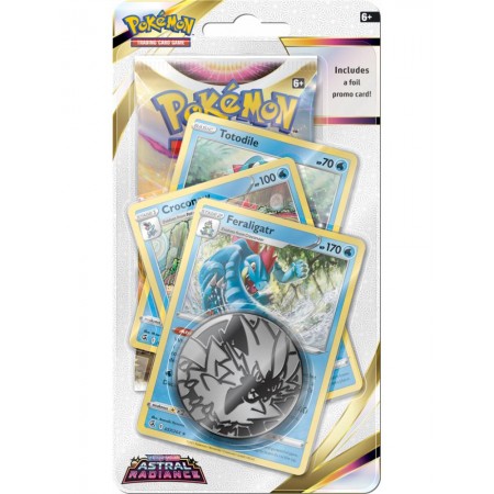 Pokémon Sword & Shield: Feraligatr Astral Radiance Premium Checklane kortų papildymas (anglų k.)